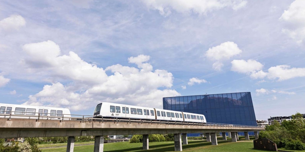 two metro trains in Copenhagen